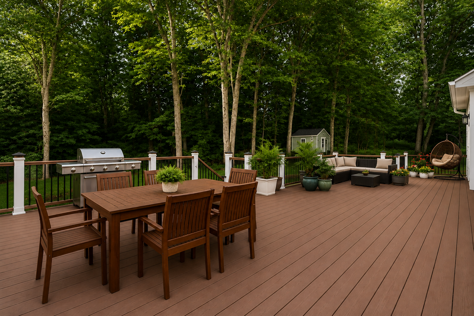 Rear entertaining deck