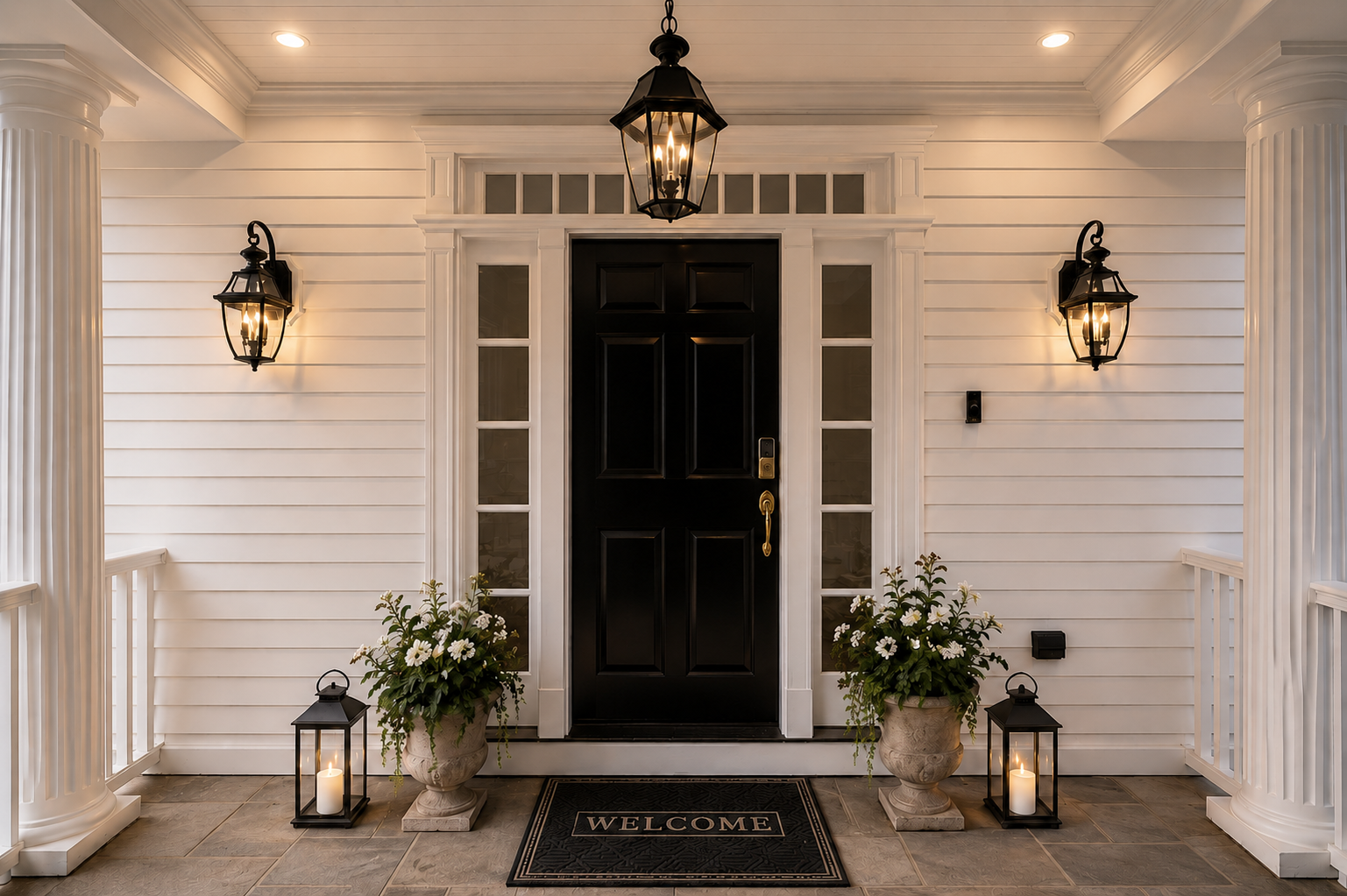 Elegant front entrance